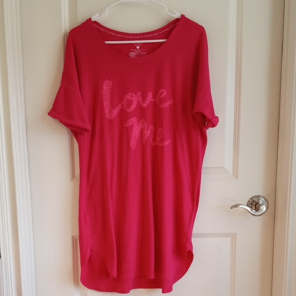 Victoria's Secret Bright Pink 'Love Me' Nightgown in Sz Medium